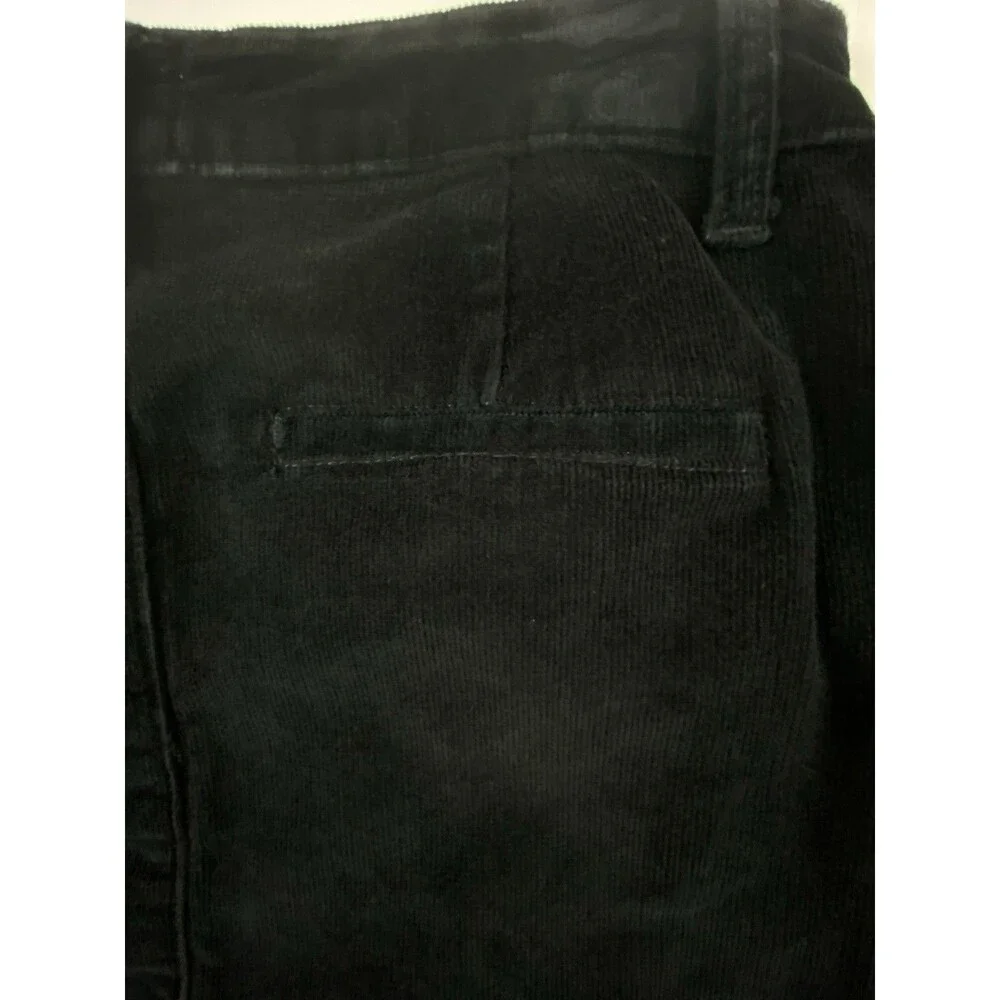 Time & Tru Black Corduroy Midi Skirt Size 4 Dark Academia Goth Romantic Grunge